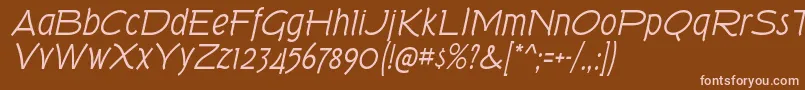 TorkRgIt Font – Pink Fonts on Brown Background