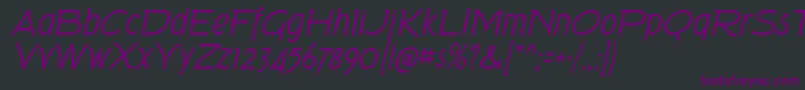 TorkRgIt-Schriftart – Violette Schriften auf schwarzem Hintergrund