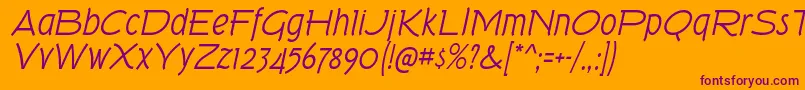 TorkRgIt Font – Purple Fonts on Orange Background