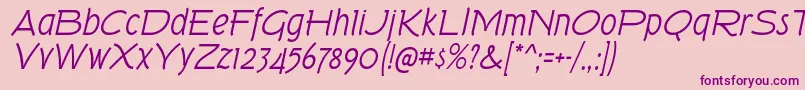 TorkRgIt-Schriftart – Violette Schriften auf rosa Hintergrund
