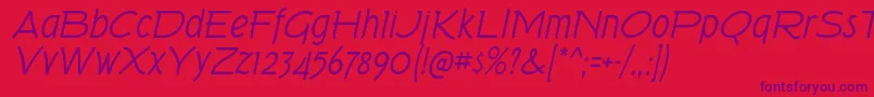 TorkRgIt Font – Purple Fonts on Red Background