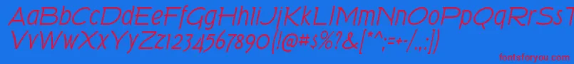 TorkRgIt Font – Red Fonts on Blue Background