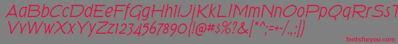 TorkRgIt Font – Red Fonts on Gray Background