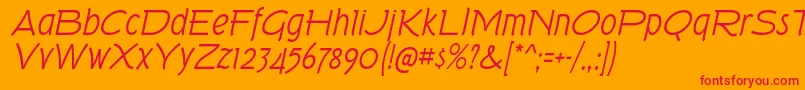 TorkRgIt Font – Red Fonts on Orange Background