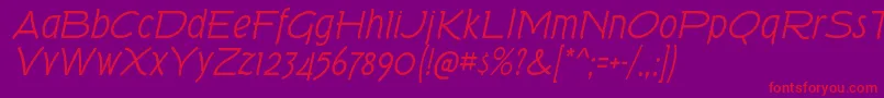 TorkRgIt Font – Red Fonts on Purple Background