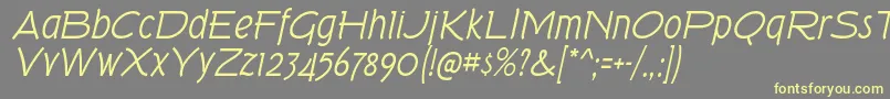 TorkRgIt Font – Yellow Fonts on Gray Background