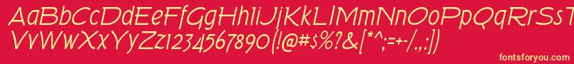 TorkRgIt Font – Yellow Fonts on Red Background