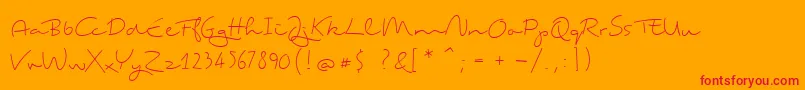 Tingtong Font – Red Fonts on Orange Background