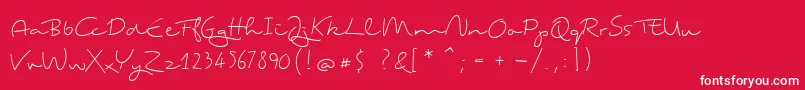 Tingtong Font – White Fonts on Red Background