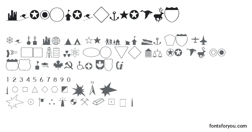 Fuente CartographerSsi - alfabeto, números, caracteres especiales