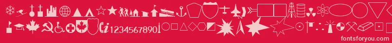 fuente CartographerSsi – Fuentes Rosadas Sobre Fondo Rojo