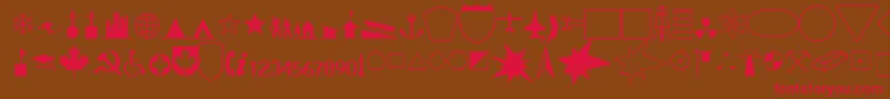 CartographerSsi Font – Red Fonts on Brown Background