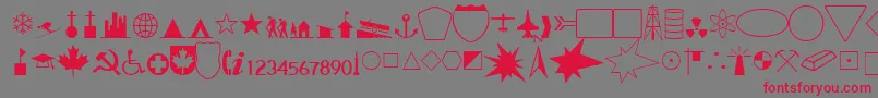CartographerSsi Font – Red Fonts on Gray Background