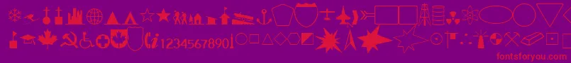 CartographerSsi Font – Red Fonts on Purple Background