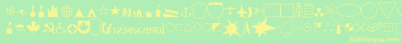 fuente CartographerSsi – Fuentes Amarillas Sobre Fondo Verde