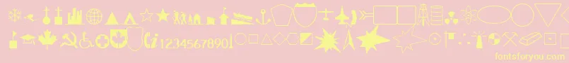 fuente CartographerSsi – Fuentes Amarillas Sobre Fondo Rosa