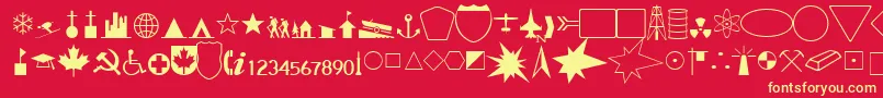 CartographerSsi Font – Yellow Fonts on Red Background