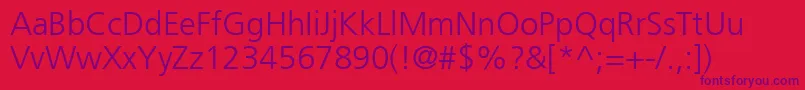 PalmaLightSsiLight Font – Purple Fonts on Red Background