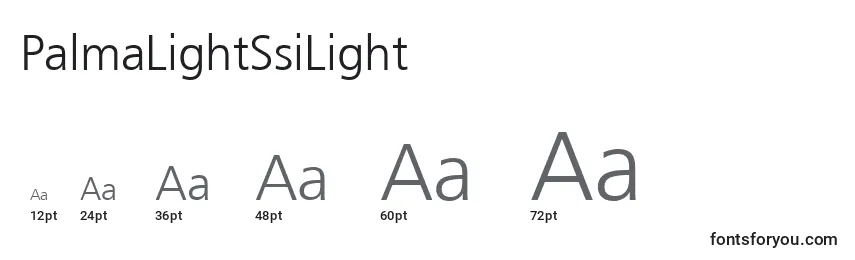 Размеры шрифта PalmaLightSsiLight