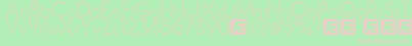 Ravaged2 Font – Pink Fonts on Green Background