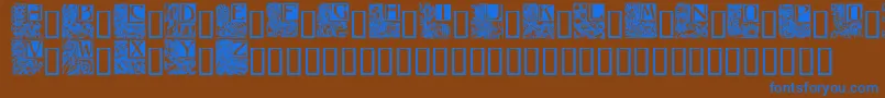 Ornate5 Font – Blue Fonts on Brown Background