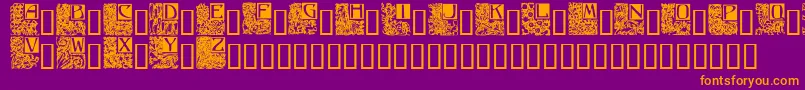 Ornate5 Font – Orange Fonts on Purple Background