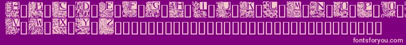 Ornate5 Font – Pink Fonts on Purple Background