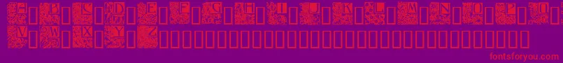 Ornate5 Font – Red Fonts on Purple Background
