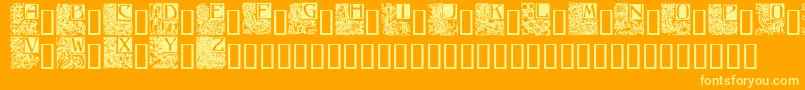 Ornate5 Font – Yellow Fonts on Orange Background