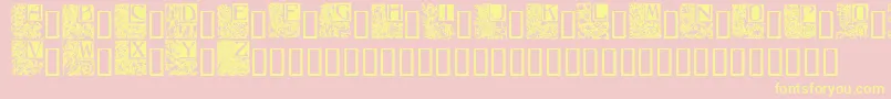 Ornate5 Font – Yellow Fonts on Pink Background