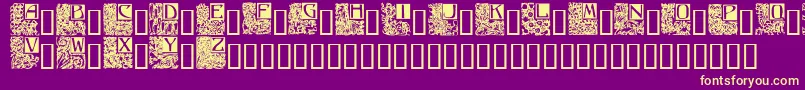 More about Ornate5 Font Ornate5 Font – Yellow Fonts on Purple Background