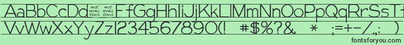 GiffordEval Font – Black Fonts on Green Background