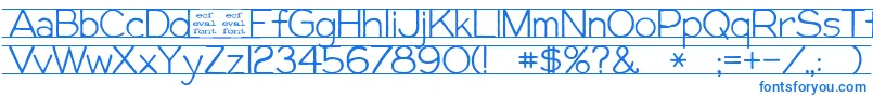 フォントGiffordEval – 白い背景に青い文字