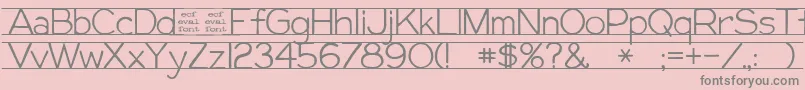 GiffordEval Font – Gray Fonts on Pink Background