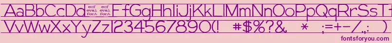 GiffordEval Font – Purple Fonts on Pink Background