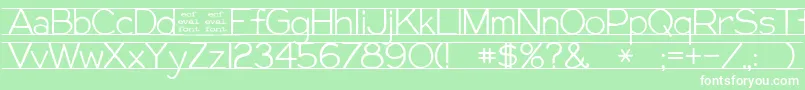 GiffordEval Font – White Fonts on Green Background