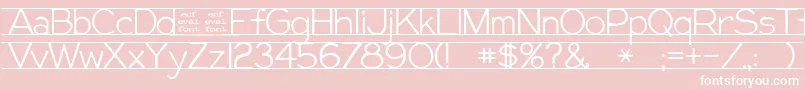 GiffordEval Font – White Fonts on Pink Background