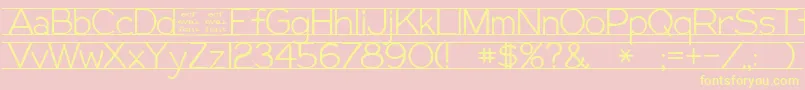 GiffordEval Font – Yellow Fonts on Pink Background