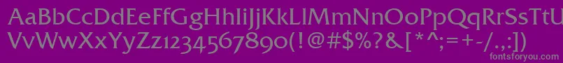 FrizQuadrataOsTt Font – Gray Fonts on Purple Background