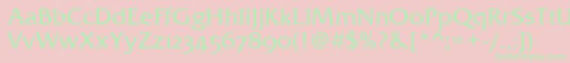 FrizQuadrataOsTt Font – Green Fonts on Pink Background