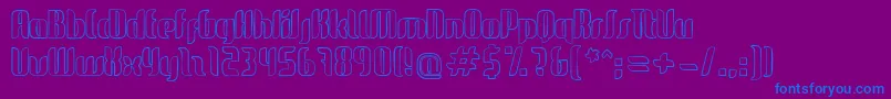 GlideSketch Font – Blue Fonts on Purple Background