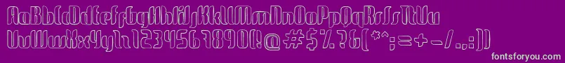 GlideSketch Font – Green Fonts on Purple Background