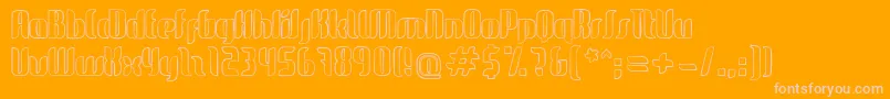 GlideSketch Font – Pink Fonts on Orange Background