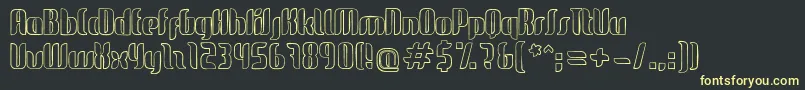 Шрифт GlideSketch – жёлтые шрифты на чёрном фоне