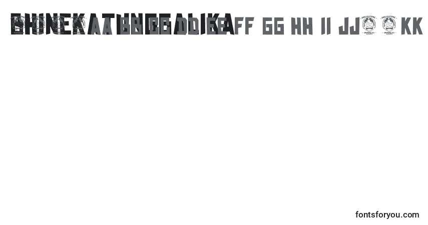 A fonte BhinekaTunggalIka (5398) – alfabeto, números, caracteres especiais