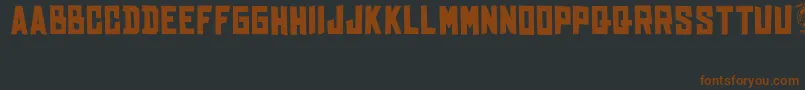 Шрифт BhinekaTunggalIka – коричневые шрифты на чёрном фоне