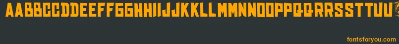 BhinekaTunggalIka Font – Orange Fonts on Black Background