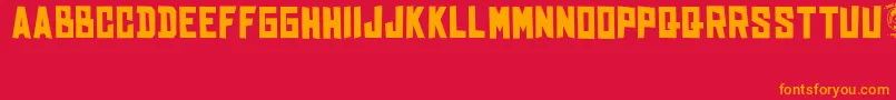 BhinekaTunggalIka Font – Orange Fonts on Red Background