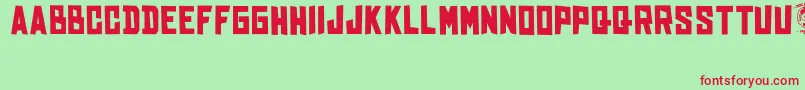 BhinekaTunggalIka Font – Red Fonts on Green Background