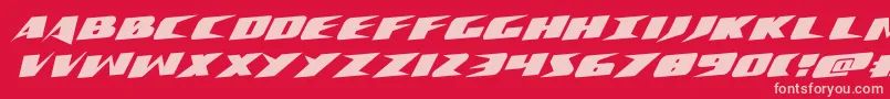 Crimesyndicaterotal Font – Pink Fonts on Red Background